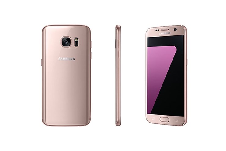 Samsung ra mắt bộ đôi sản phẩm Galaxy S7 và S7 EDGE màu vàng hồng.