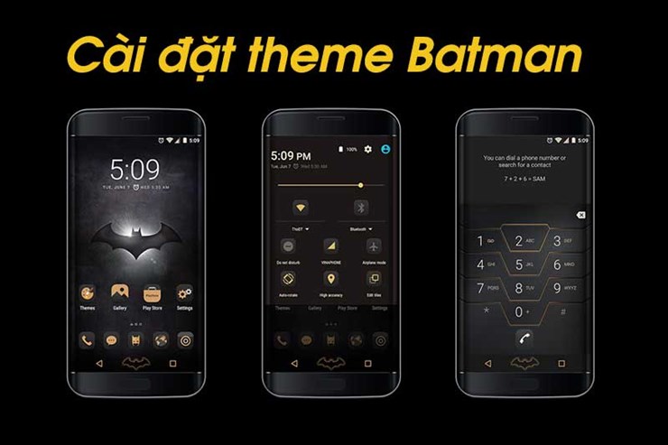 Hướng dẫn cài theme Batman cho các dòng máy Samsung khác