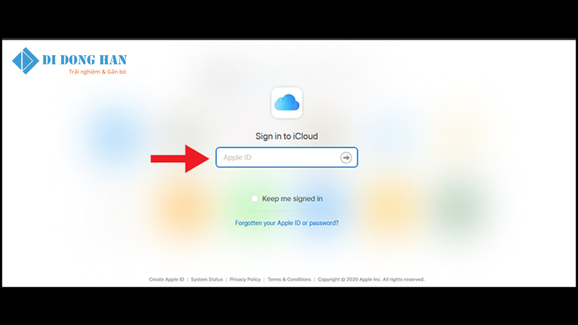 đăng nhập tài khoản iCloud của bạn.jpg