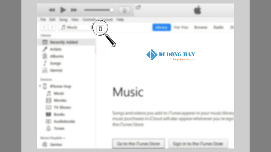 Bước 2 dùng iTunes để backup dữ liệu và phục hồi khi quên mật khẩu iPhone.jpg