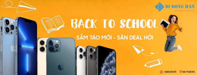 Banner back to school sắm táo