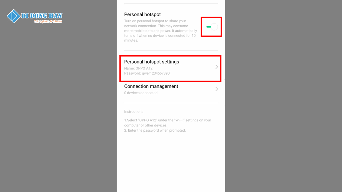 bật Điểm truy cập cá nhân và thiết lập mật khẩu OPPO.jpg