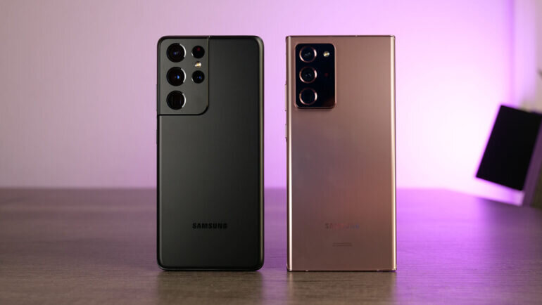 So sánh kích thước và thiết kế giữa S21 ultra và Note 20 ultra