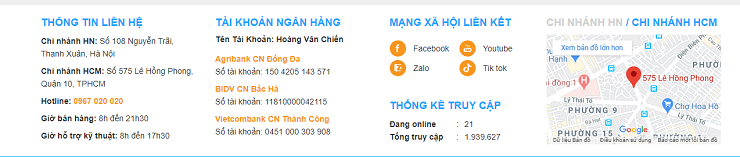 thong tin lien lac va thong tin thanh toan chinh thuc cua didonghan.vn