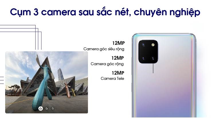 Camera sau của Galaxy Note 10 Lite chính hãng