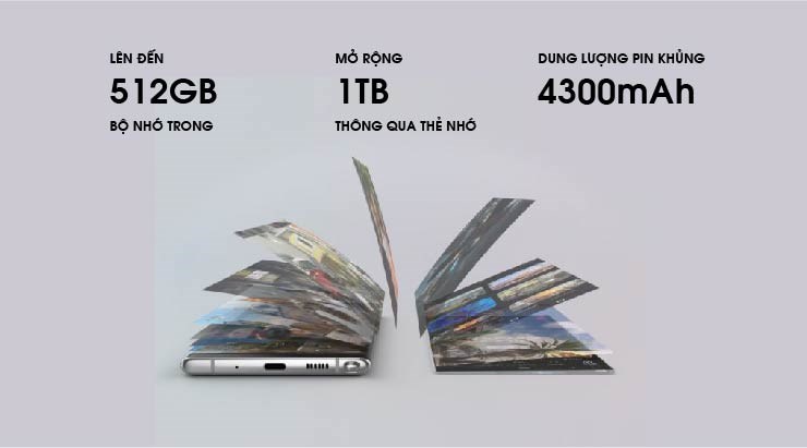 Dung lượng của Galaxy Note 10 Plus Mỹ