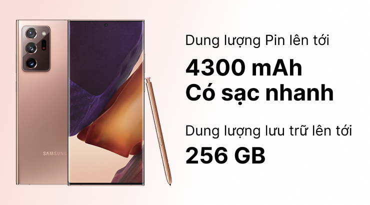Dung lượng pin của Note 20 5G