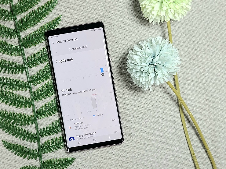 Dung lượng Pin trên Galaxy Note 9 xách tay Hàn Quốc