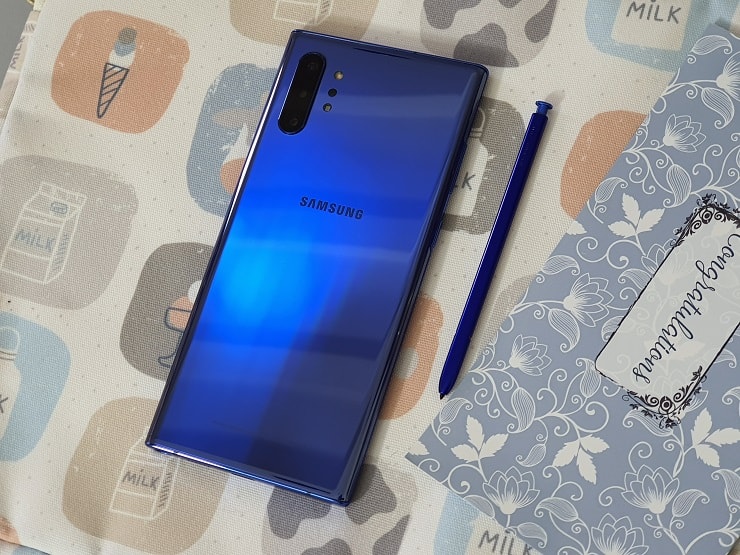 Galaxy Note 10 Plus 5G xach tay han quoc mau xanh