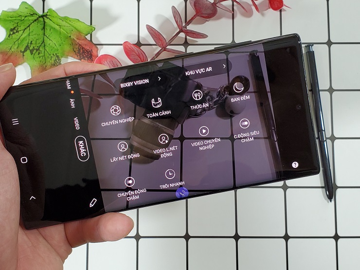 Giao diện camera của Galaxy Note 10 xách tay mĩ