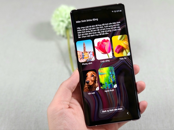 Thiết kế mặt trước của Galaxy Note 9 xách tay Hàn Quốc