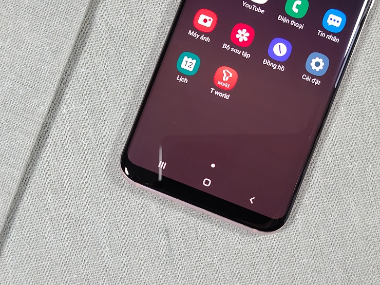 nút home cảm ứng trên Galaxy S8 Plus xách tay Hàn Quốc
