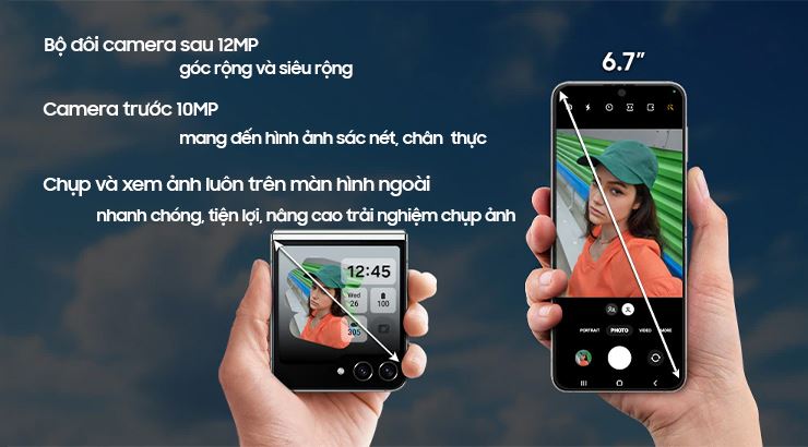Samsung Galaxy Z Flip 5 5G xách tay Hàn Quốc 512GB camera.jpg