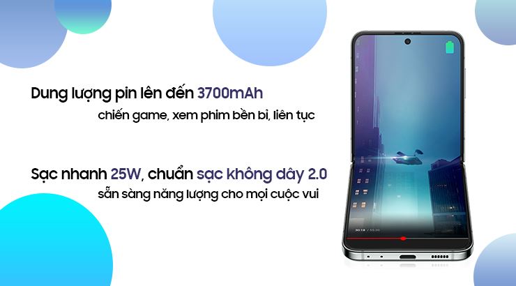 Samsung Galaxy Z Flip 5 5G xách tay Hàn Quốc 512GB dung lượng pin.jpg